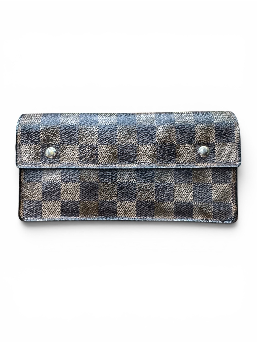 Louis Vuitton Damier Ebene Long Wallet | wristlet | 2007 France